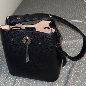 Elegant Black Leather Women's Bag KATE SPADE